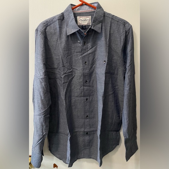 Flag & Anthem Men’s Classic Charcoal Button Up Shirt Long Sleeve Size Medium NWT - Picture 4 of 8